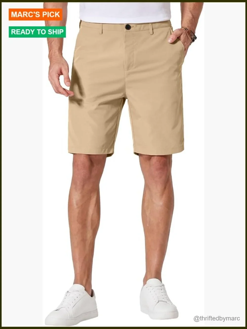 Men's 9-Inch Flat Front Casual Shorts with 4 Pockets Lightweight Summer